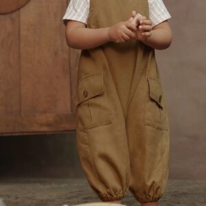 Banana Republic Cotton-Linen Bubble Romper – Toasted Coconut Brown (18-24)